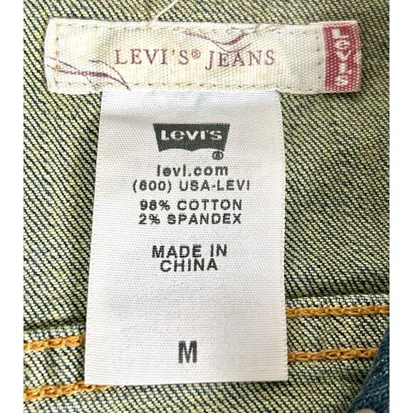 Levi Strauss Girls' Blue Jeans Jacket Cropped Size M 10-12YRS Big Kid EUC - Picture 4 of 12